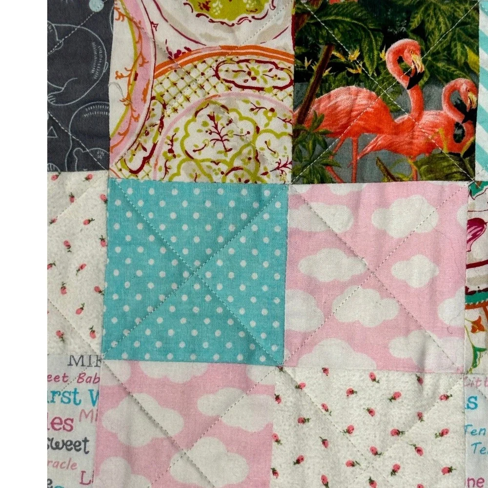 Handmade baby crib quilt 33